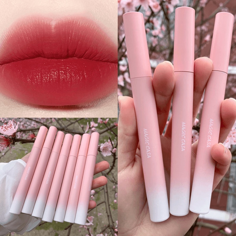 Son bóng Son môi, lâu trôi, không thấm nước, bền màu, dưỡng ẩm, kết cấu mờ nhung, son bóng, 6 sắc thái