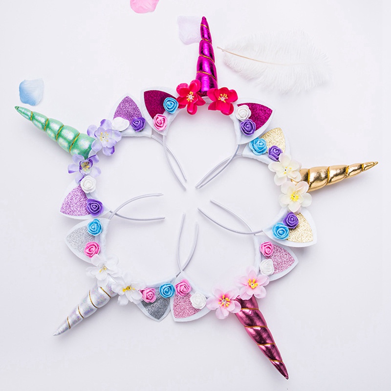 RainBow Bows 1 Băng Đô Tai Mèo Dễ Thương Cho Bé Gái
