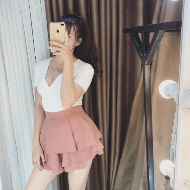 🌹Quần giả váy tầng von bảng màu mới | BigBuy360 - bigbuy360.vn