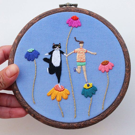 DIY Bộ Dụng Cụ Thêu Tranh Chữ Thập Thủ Công CHÚ MÈO ĐÁNG YÊU- KIT TỰ THÊU TRANG TRÍ NHÀ CỬA - MIE Handmade Shop