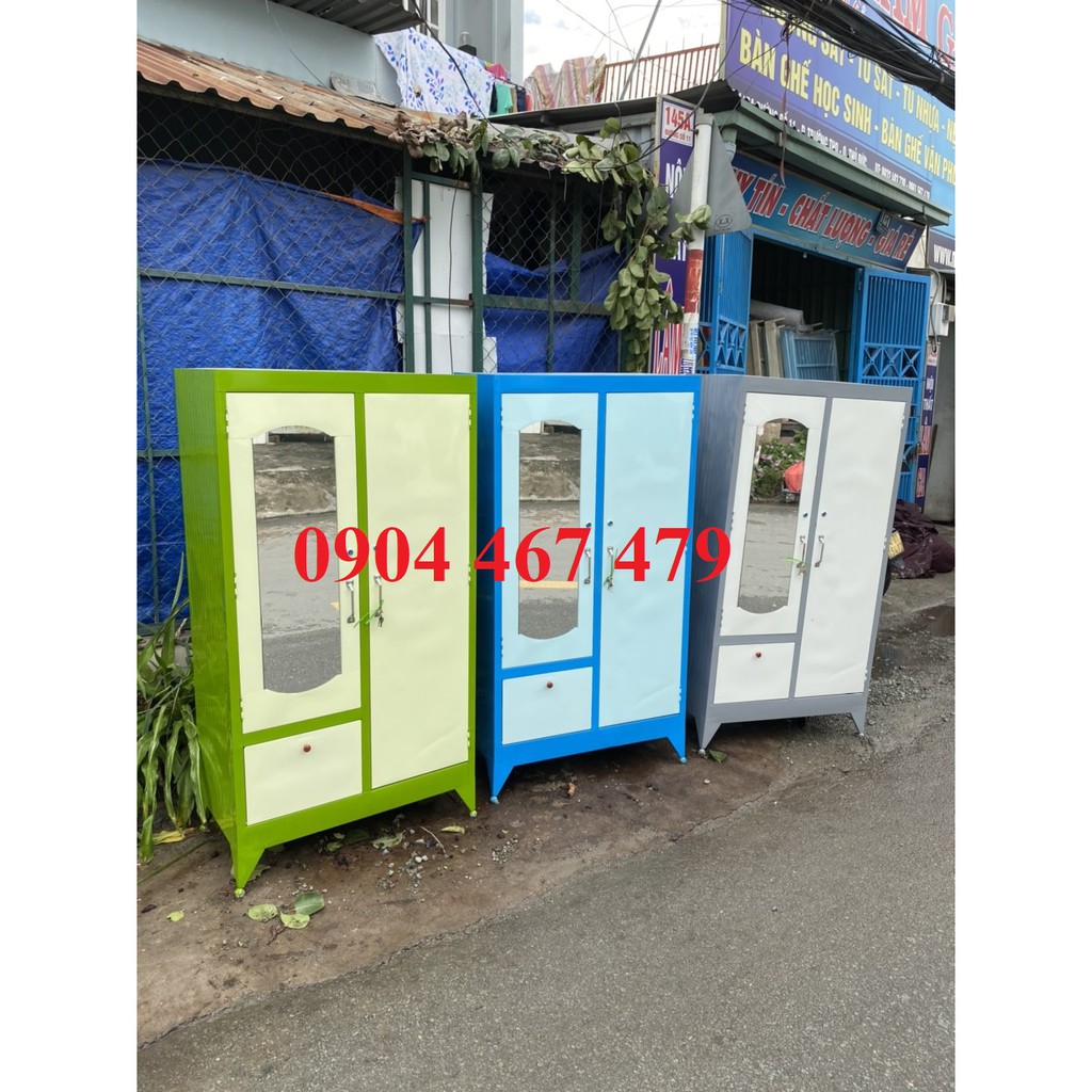 Tủ sắt đựng quần áo - tủ sơn dầu  90x1m8 giá rẻ | BigBuy360 - bigbuy360.vn