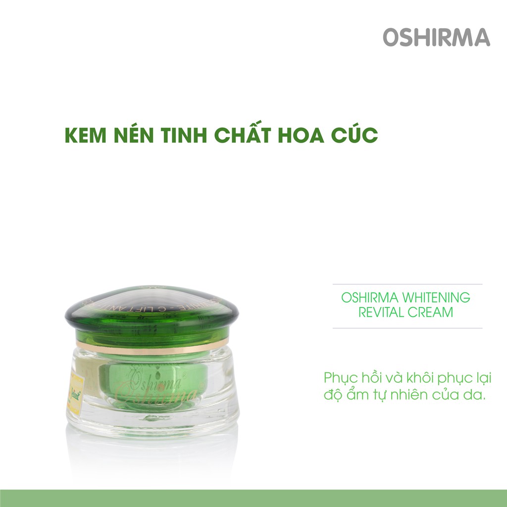 Kem Dưỡng Da Oshirma Chiết Xuất Hoa Cúc Làm Sáng & Đều Màu Cho Da Mụn Đầu Đen 18g