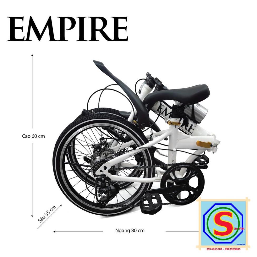 Có baga và bọc lót yên xe đạp gấp 20 inch Empire E-1000 - CHUẨN MỸ - Inbox Shop để nhận VOUCHER Ạ