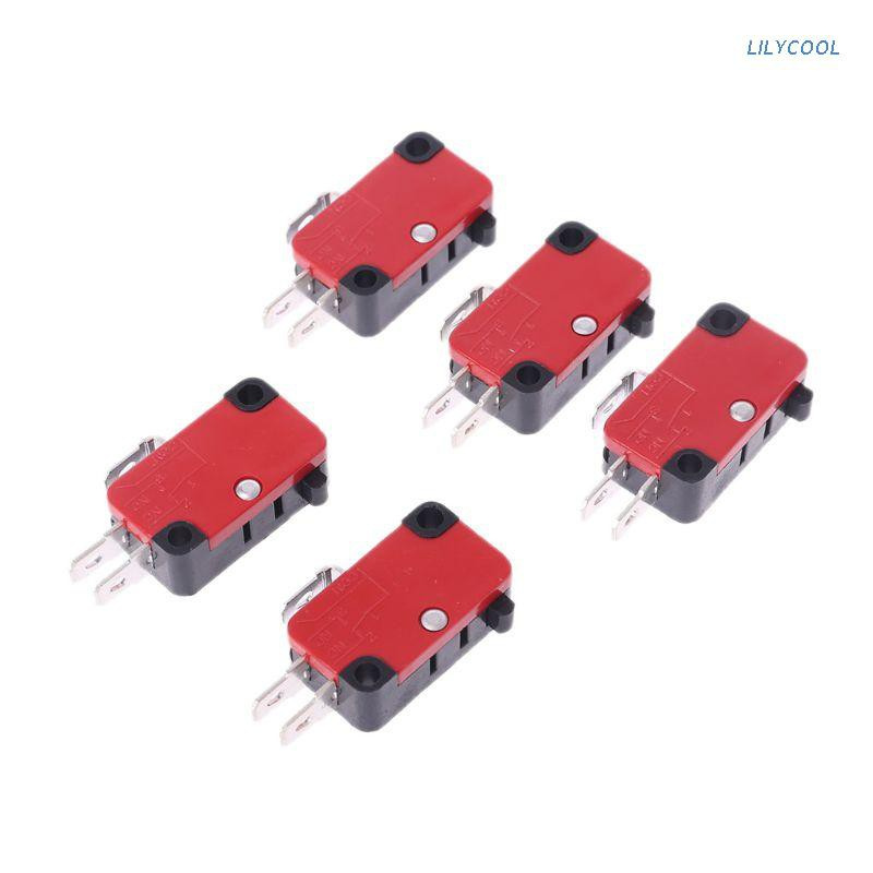 LILY* 5Pcs 250V 16A Safety Micro Limit Switch V-15-1C25 Roller Lever Snap Action