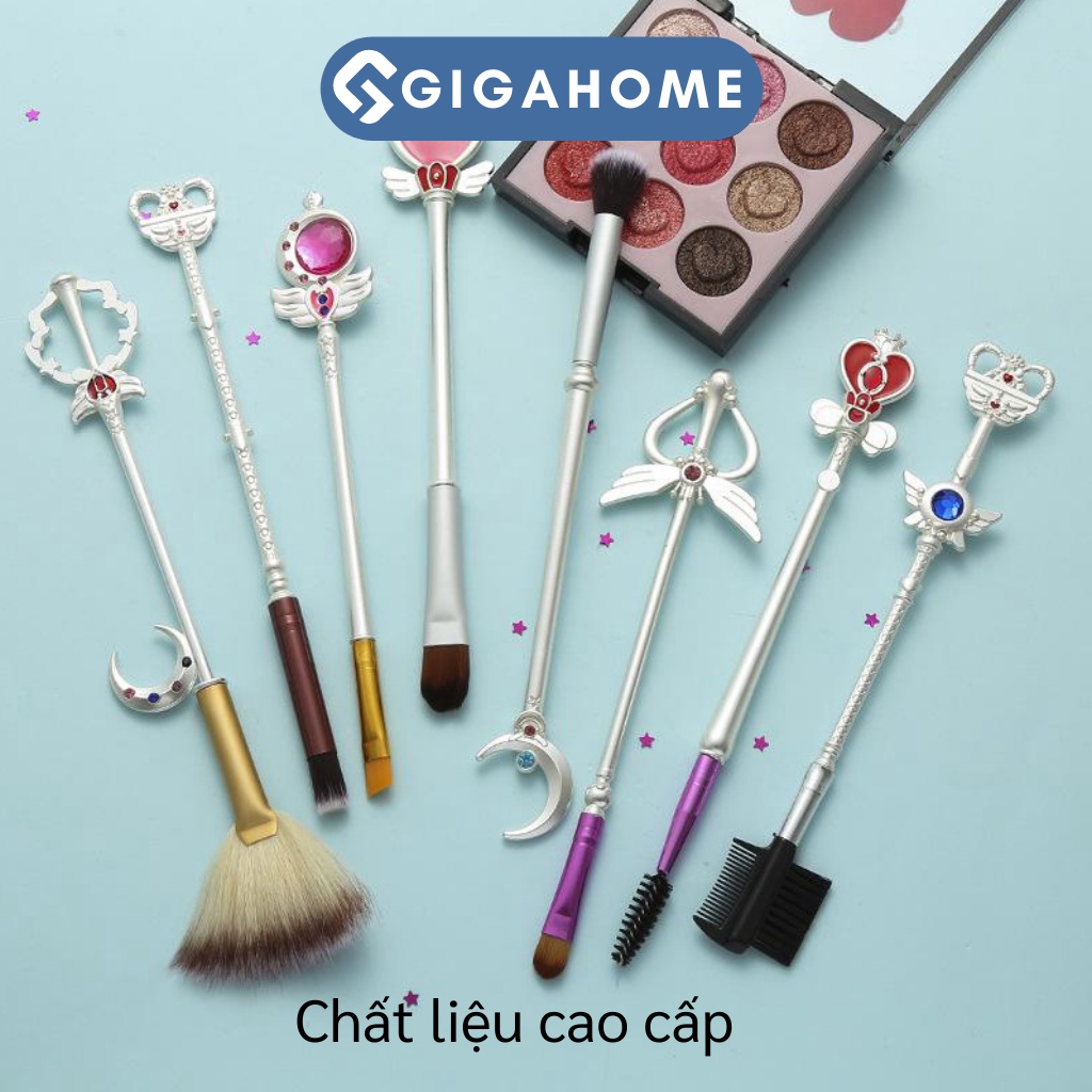 Set 6 Cọ Trang Điểm Thủy Thủ Mặt Trăng Kèm Túi Đựng GIGAHOME 8825