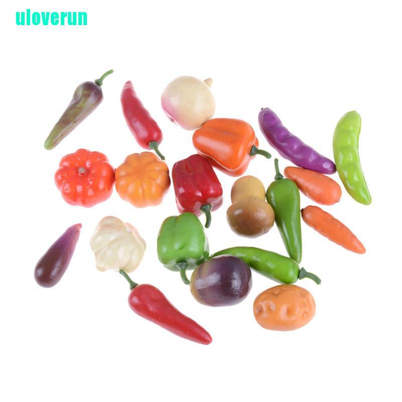 HANDMADE Set 10 Mô Hình Rau Củ Mini Trang Trí Nhà Búp Bê