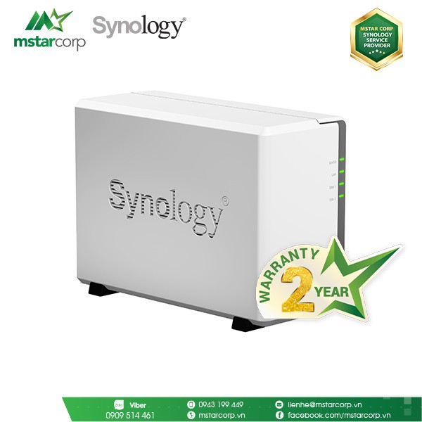 Thiết bị lưu trữ mạng NAS Synology DS220j - Hàng chính hãng