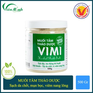 Muối tắm thảo dược vimi thuộc viên minh đường sữa tắm cho bé , trị rôm sảy cho trẻ sơ sinh 200gr - 500gr