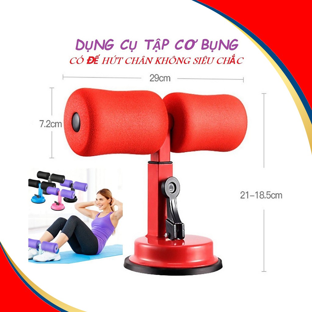 Dụng Cụ Tập Cơ Bụng Eo GYM ❤️ Đồ Dùng Thể Thao Tại Nhà Đa Năng ❤️ Có Đế Hút Chân Không Trụ Chữ T Giúp Dáng Chuẩn Eo Thon