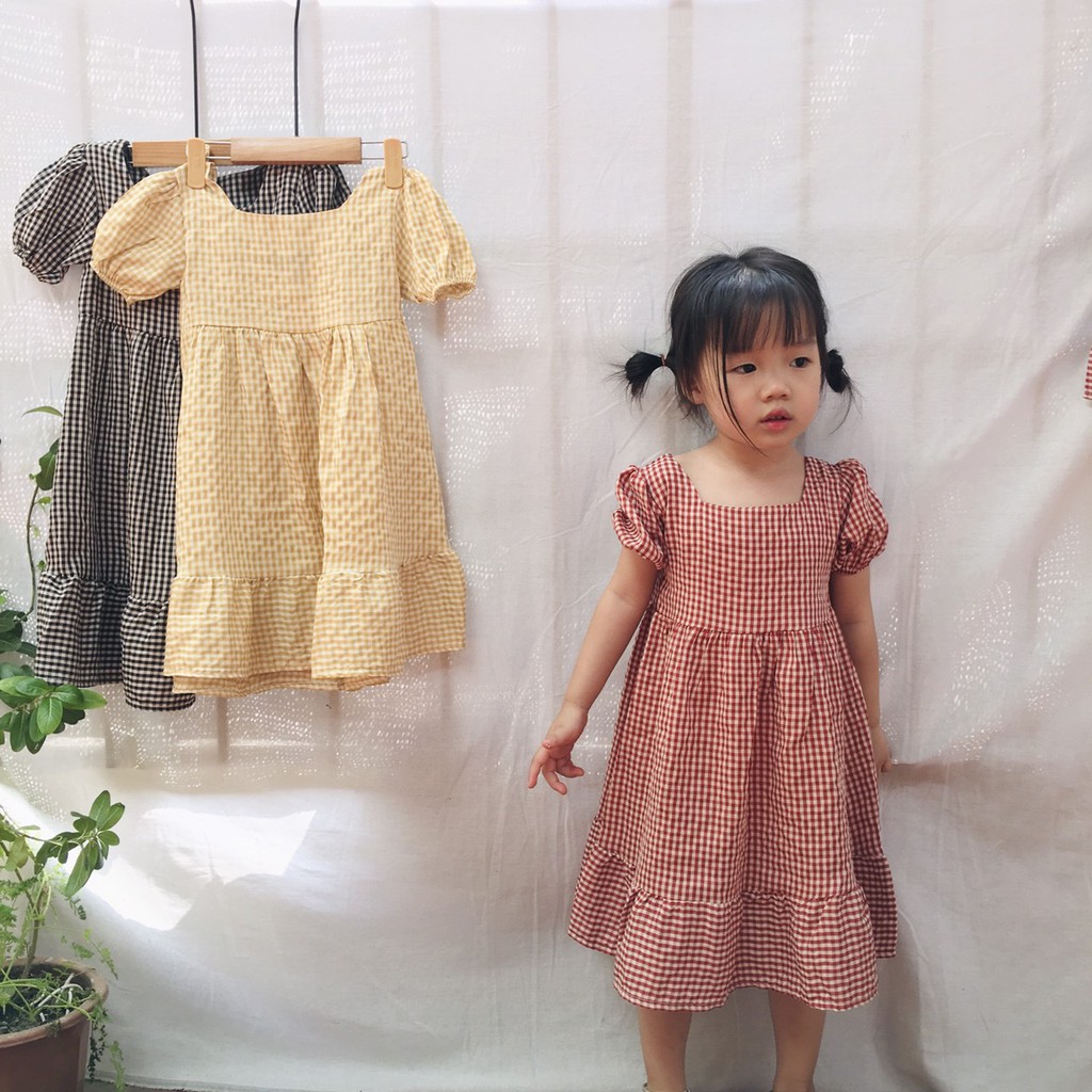 Váy mùa hè cho bé dáng xòe babydoll siêu đáng yêu