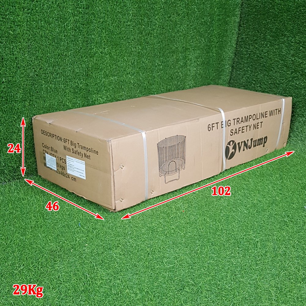 Bạt nhún VNJump, nhà nhún lò xo trampoline đường kính 183cm PL1902-183