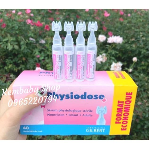 Nước muối sinh lý Physiodose tép hồng