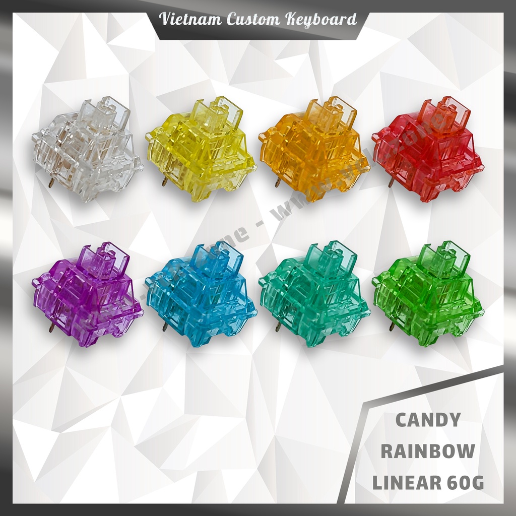 Candy Rainbow Switch | Linear 60g | Màu Cực Đẹp Đáng Sưu Tầm | Không Cần Led Màu | Candy Raindrop | VCK