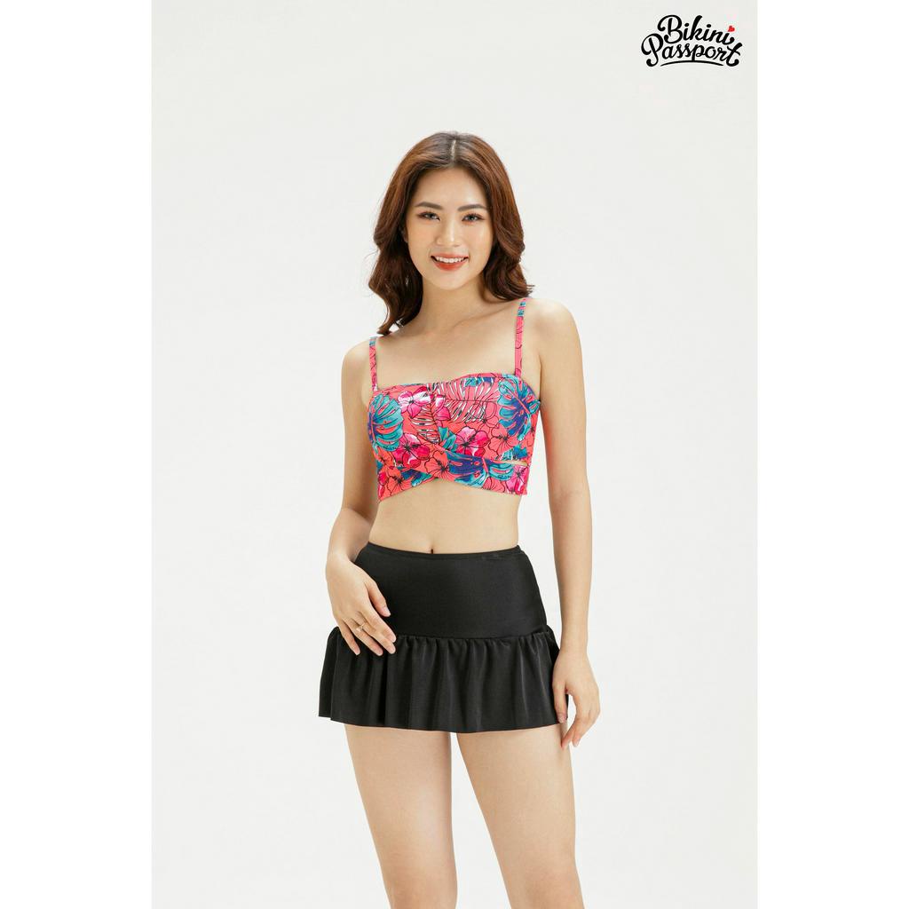 Áo bơi Nữ BIKINI PASSPORT kiểu dáng croptop hai dây- màu Hồng - BS371_PK