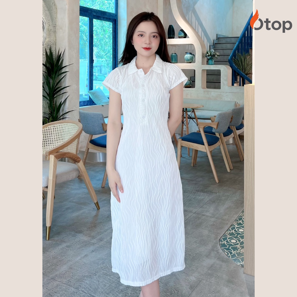 Váy Polo Nhăn Xốp dáng dài có lót trong MUỐI Vaypolonhanxop P0/K34