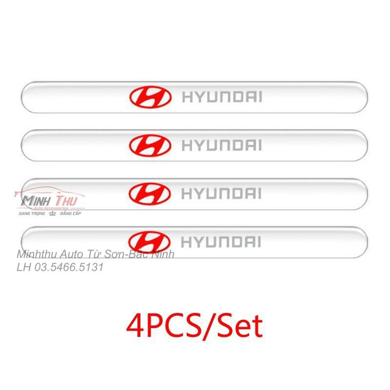 (Huyndai) Bộ 10 Miếng Dán Silicon Chống Xước Hõm Cửa, Tay Nắm Cửa và Gương Hyundai