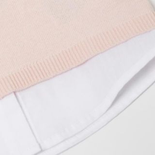 Áo len hồng phối cổ ren trắng H&M authentic 💯
