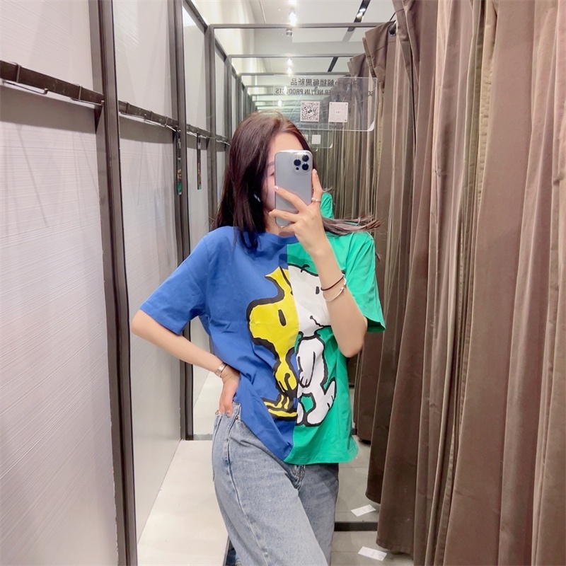 Zara Áo Thun In Hình Snoopy Thời Trang Mùa Xuân Dành Cho Nữ 0085326