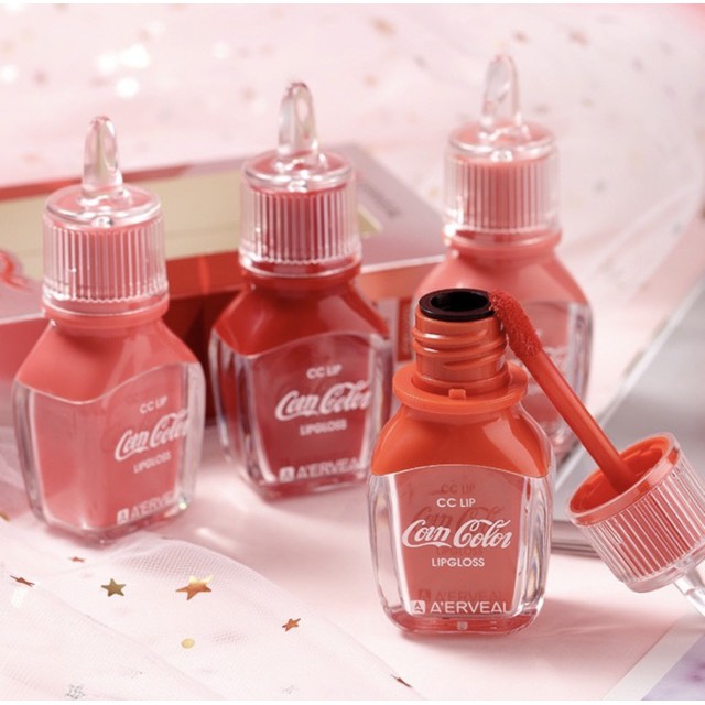 Son Kem Tint Coca Cola CC Lip Gloss Hàng Nội Địa Trung