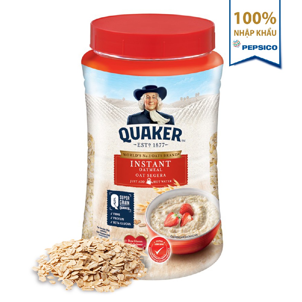 Combo : 1 Yến mạch Quaker hũ 600g + 2 túi Thức uống Yến mạch Quaker 3in1 vi Sô Cô La 420G &amp; Truyền Thống 420G