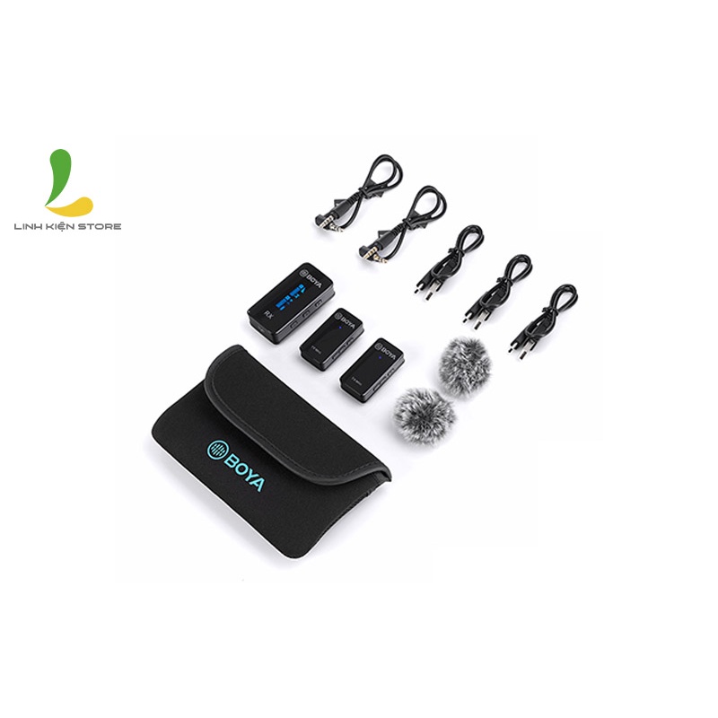 Micro thu âm không dây HOSAN BY-XM6-S2 Mini - Microphone dành cho điện thoại công nghệ không dây ISM 2.4GHz