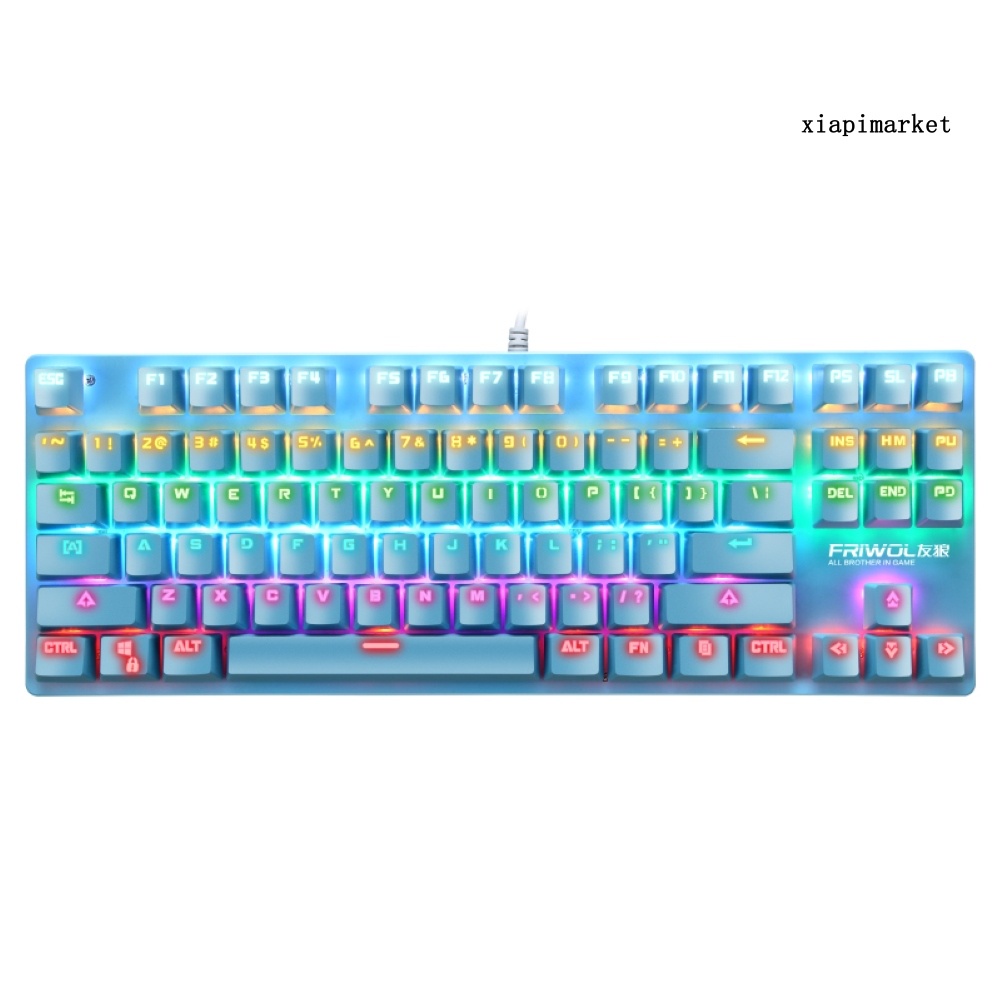 LOP_G50 Wired Green Axis Colorful RGB Light Gaming Mechanical Keyboard for Computers