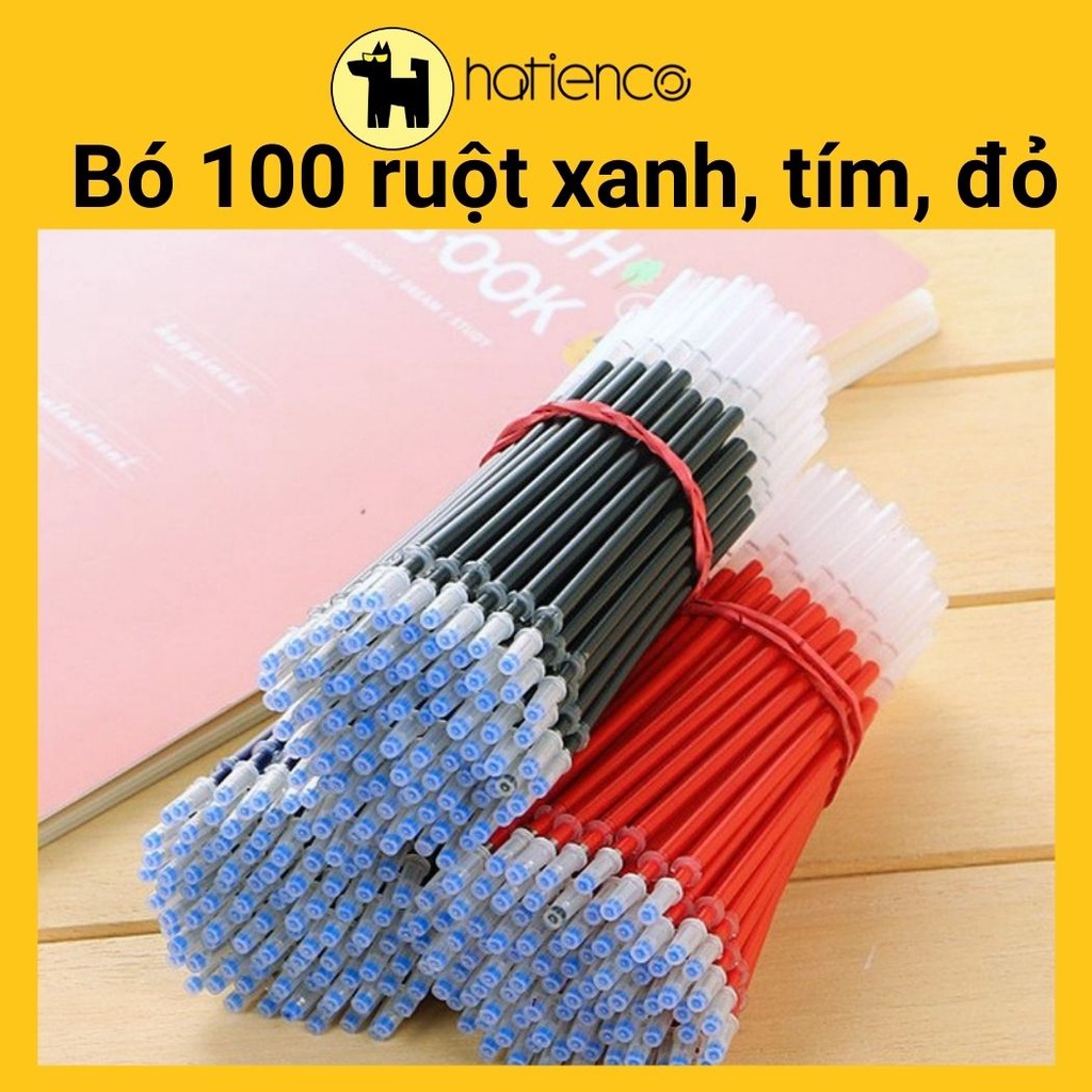Sỉ 100 Ruột bút mực, ngòi bút mực -  ruột giá rẻ, ruột tím. ruột xanh, ruột đen, ruột đỏ