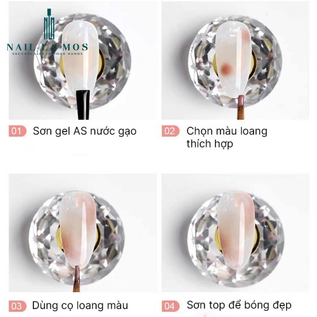 Sơn gel AS chính hãng màu nước gạo  15ml