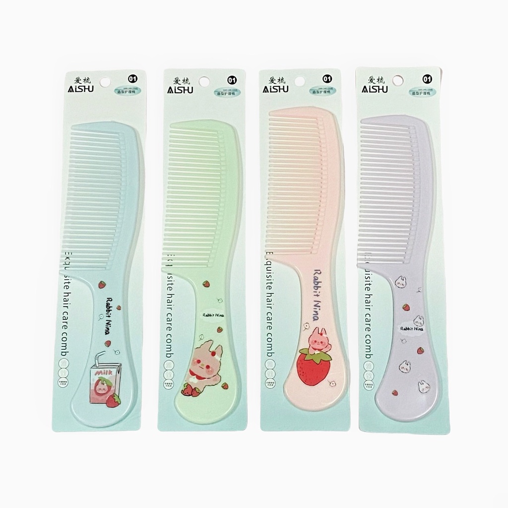Lược chải tóc dễ thương cho bé gái hình thỏ bằng nhựa nhiều màu