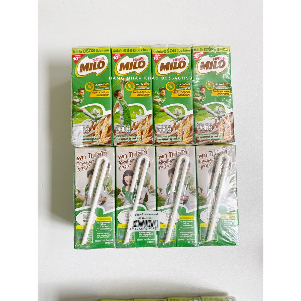 [Combo 1 thùng=48 vỉ] Sữa Milo 180ml Nhập khẩu THÁI LAN