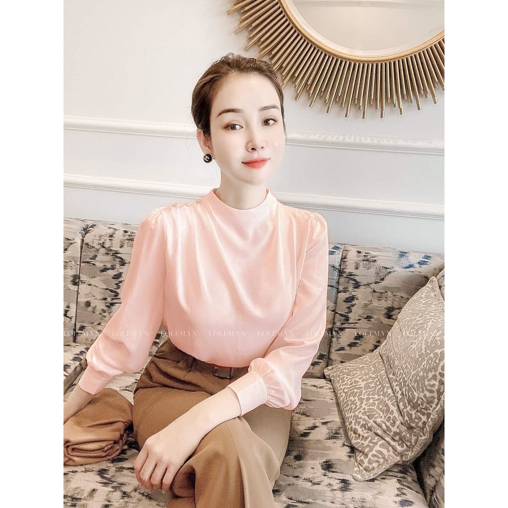Áo voan nữ tay đính cườm sang trọng mặc đi làm, dự tiệc - nhiều size và màu, form dáng chuẩn