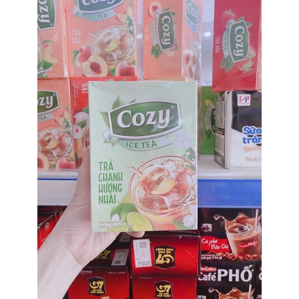 TRÀ COZY Đào/ Chanh/ Vải/ Chanh Dây Hoà Tan Hộp 270g