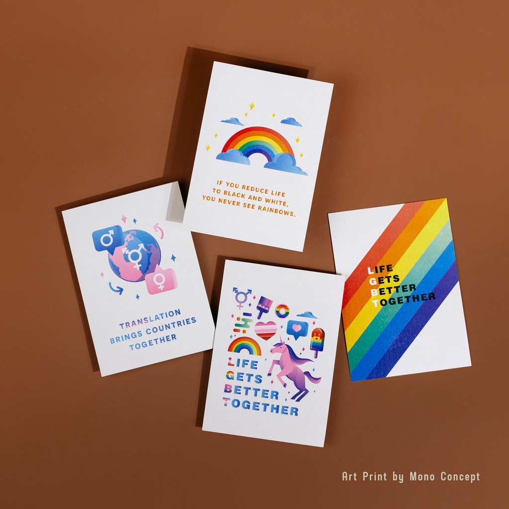 Postcard mẫu LGBT - Pride Rainbow