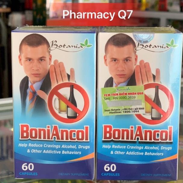 Viên Uống BoniAncol - Giải Rượu, Cai Rượu Bia / BONI ALCOL BONI ANCOL BONIANCON /GIẢM ĐỘC TÍNH BIA