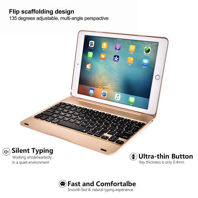 Bao Da Máy Tính Bảng Tích Hợp Bàn Phím Bluetooth Tự Động Thức/Ngủ Cho ipad 9.7 2017 2018 5th 6th generation ipad Air 1 2 ipad Pro 9.7 ipad mini 1 2 3 4 5