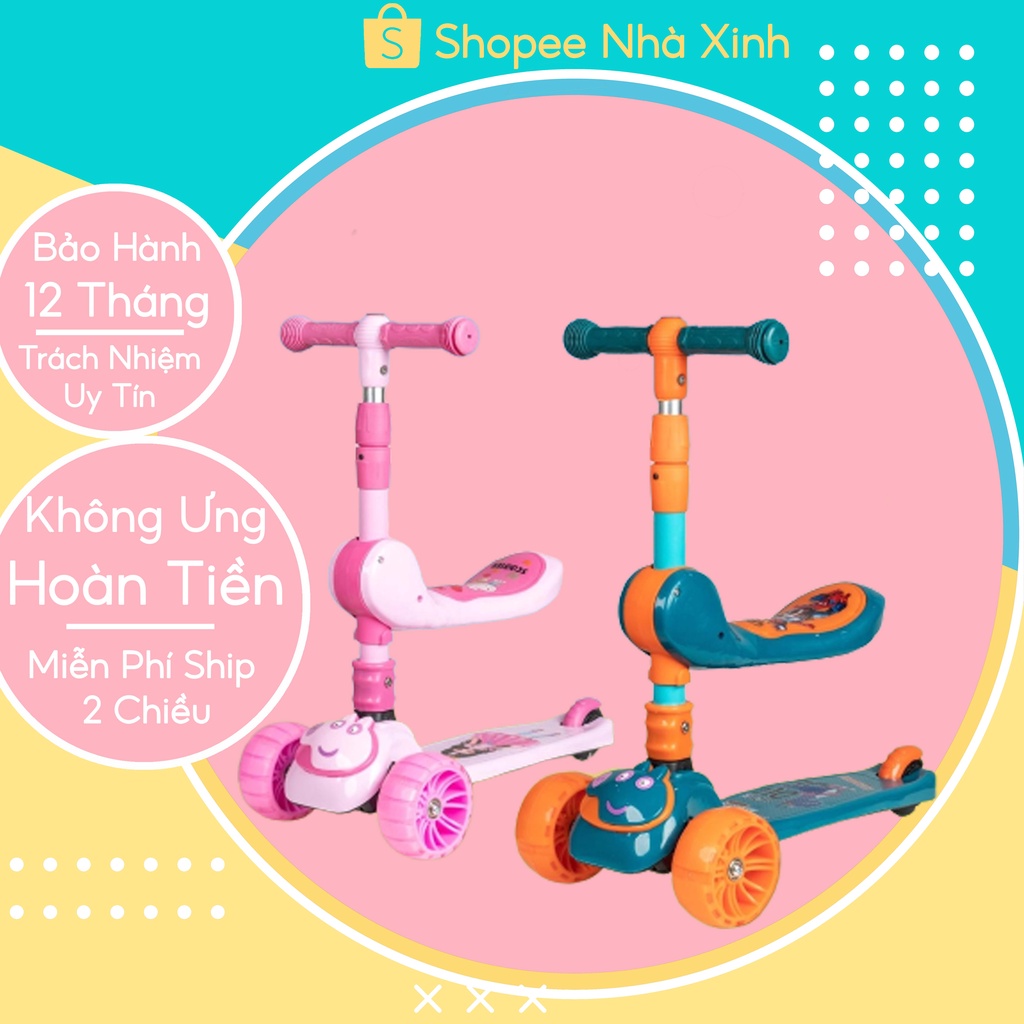 [Hàng Loại 1] Xe trượt scooter siêu xịn khung to bẻ lái được dành cho bé từ 2-8 tuổi