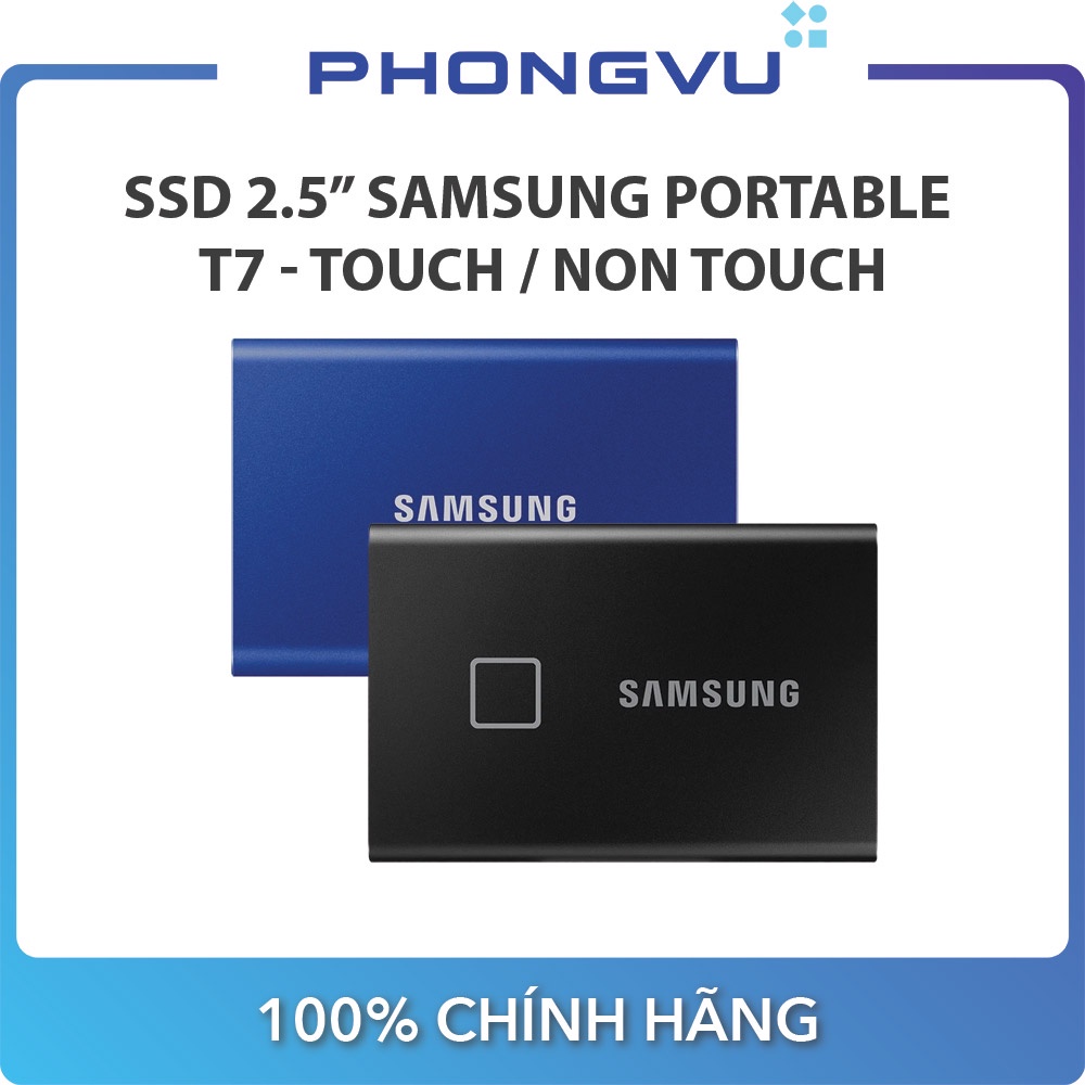 [Mã ELMALL10 giảm 10% đơn 500K] Ổ cứng SSD Samsung Portable T7 Touch / Non Touch 500GB-1TB 2.5" - Bảo hành 36 tháng