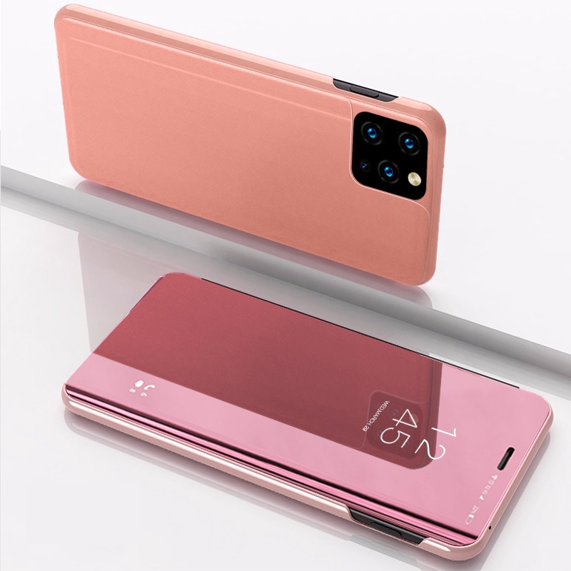 Bao Da Điện Thoại Nắp Gương Gập Thông Minh Sang Trọng Cho iPhone 11 Pro Max XS X 8 7 Plus