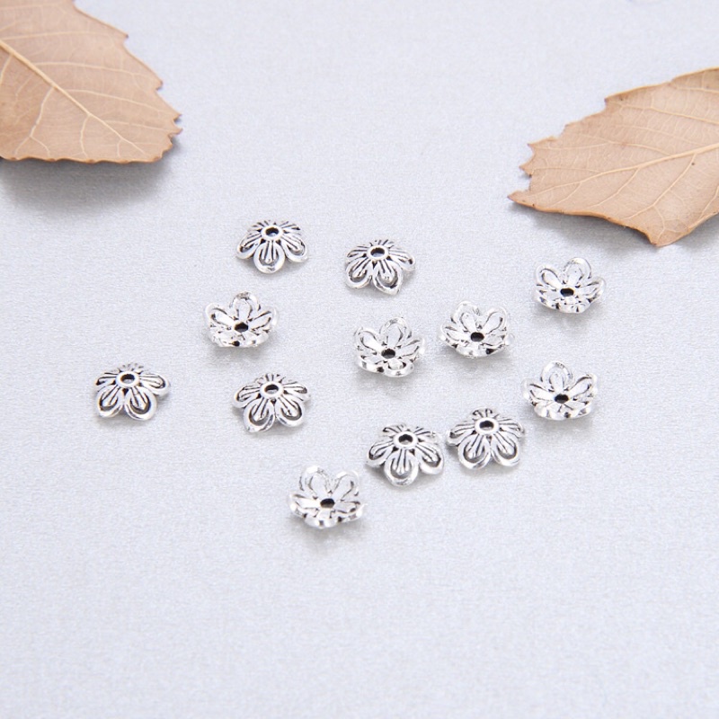 Charm bạc ốp hoa - MH025