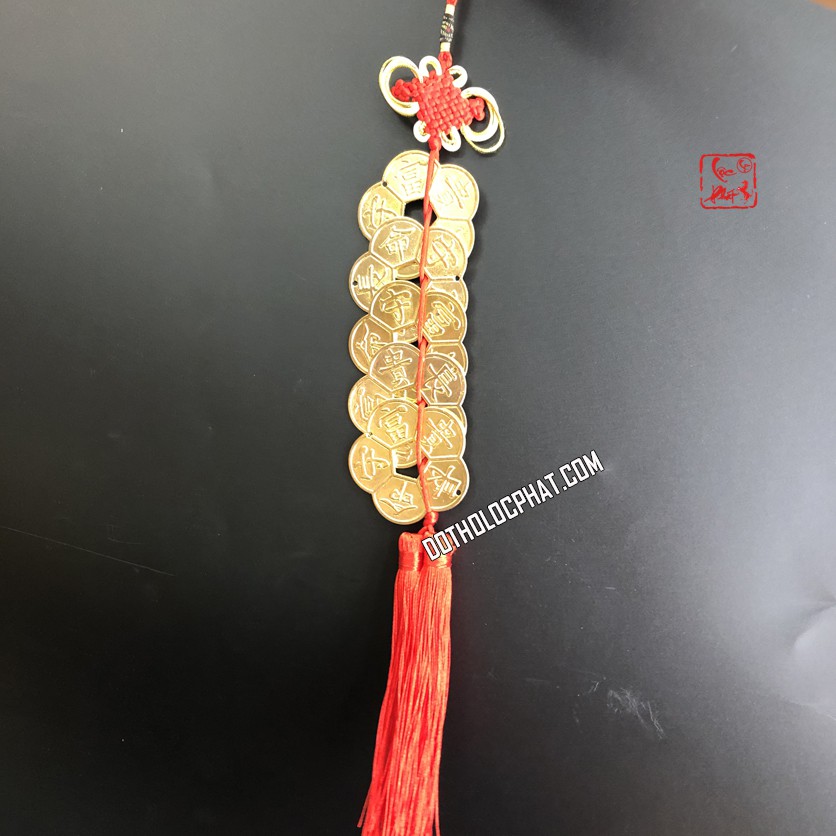 Dây 5 Đồng Ngũ Phúc Hoa Mai Mạ Vàng Đường Kính 6cm