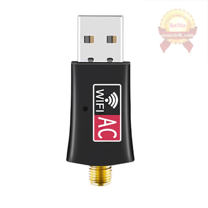 USB thu phát sóng wifi băng tần kép 5Ghz 600Mbps 3.0 RTL8812CU Có Râu