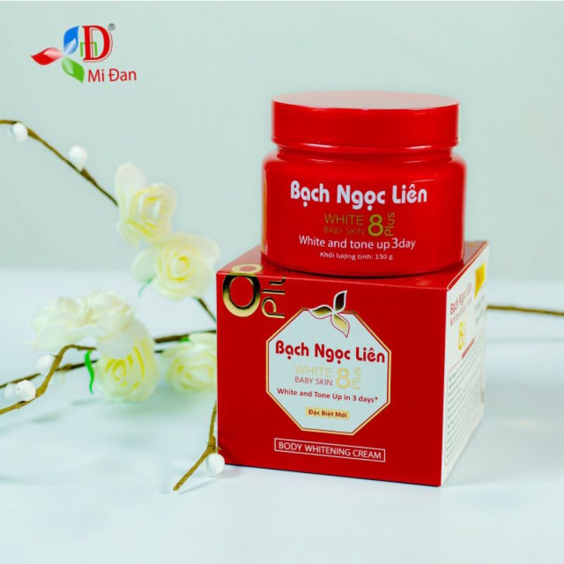 Kem Bạch Ngọc Liên đỏ 8 plus CHÍNH HÃNG hủ 150g MUA 1 TẶNG 1