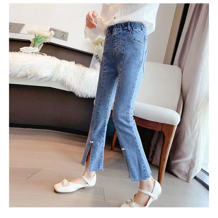 Quần JEAN dài cho bé mẫu mới siêu hot, dáng ống quần xẻ thời trang - Hàng Quảng Châu (QB49)