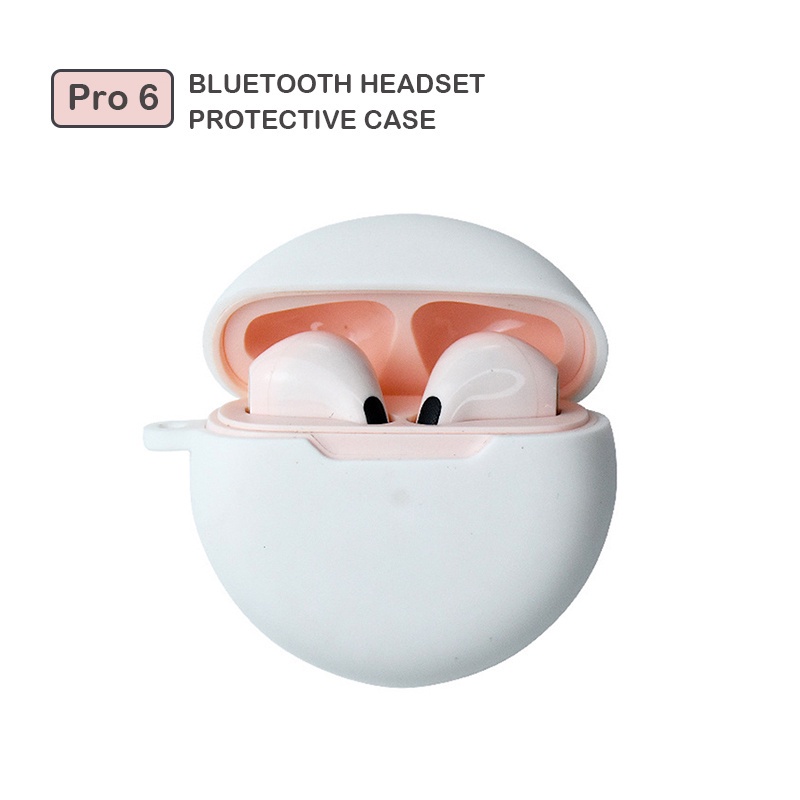 Vỏ Bảo Vệ Hộp Sạc Tai Nghe Bluetooth Không Dây TWS PRO6 Bằng Silicon Mỏng Chống Rơi