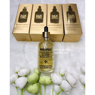 Tinh chất vàng 24K sáng da, chống lão hóa, giảm nhăn, căng bóng Luxury Gold Ampoule Medi-peel 100ml