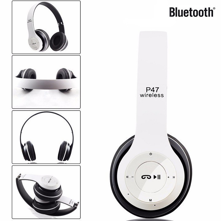 Tai Nghe Bluetooth P47 Wireless - Hỗ Trợ Cắm Thẻ Nhớ Nghe Nhạc Chơi Game Trực Tiếp