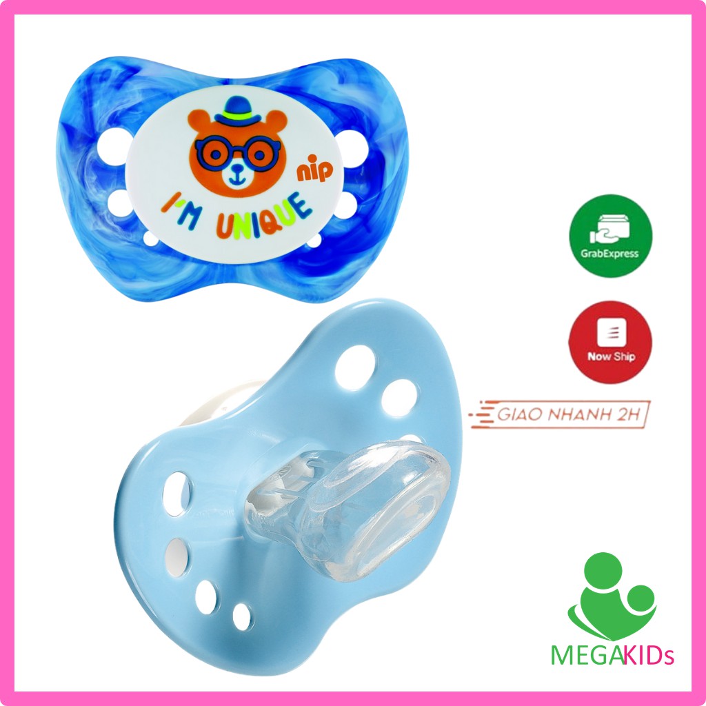 Ty ngậm vân đá hoa Unique, bằng silicon bộ 2 chiếc