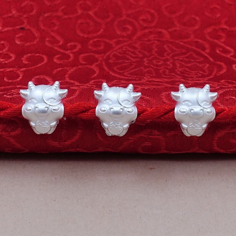 [S925] Charm Trâu bạc kim tiền - MH677