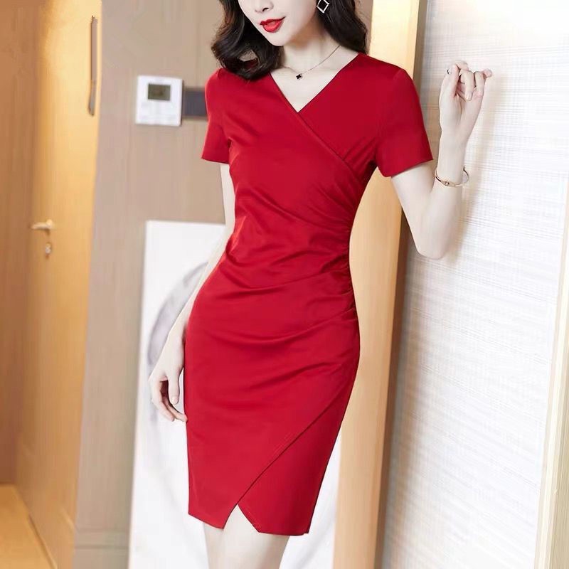 Chuyên nghiệp kiểu dáng đầm nữ tay ngắn phong cách hàn quốc dự tiệc mùa xuân | BigBuy360 - bigbuy360.vn