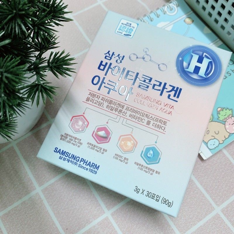 Bột Collagen Xanh Samsung Pharm Vita Aqua